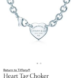 Tiffany & Co Heart Tag Choker necklace 15”
